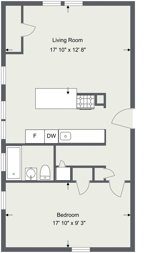 Palmetto 1 Bedroom 1 Bath F renovated